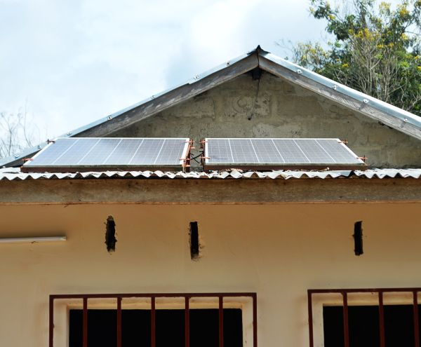 Solarpanele in Togo.