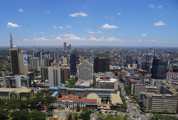 Ausblick vom Turm des Kenyatta International Conference Centre.