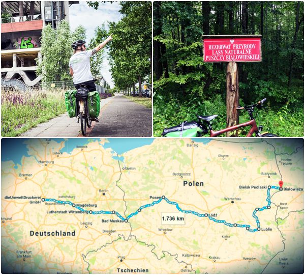 Von Hannover bis nach Białowieża - Die Strecke unserer Spendenradtour