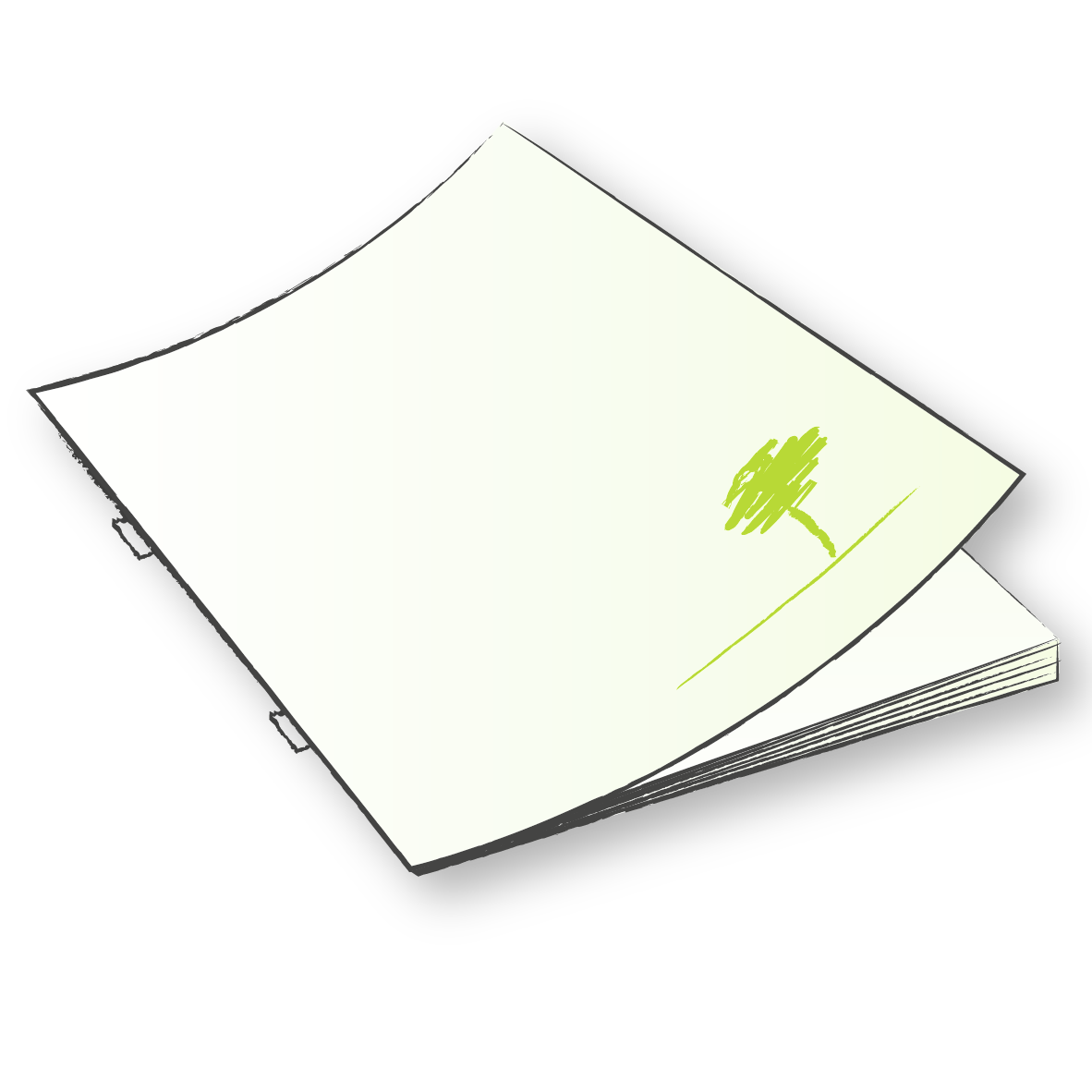 Icon broschuere klammerheftungen unterkategorie  10 2022
